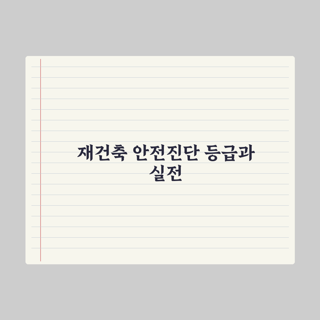 재건축 안전진단 절차와 등급 정리 완벽가이드, 전문가의 5단계 핵심 분석