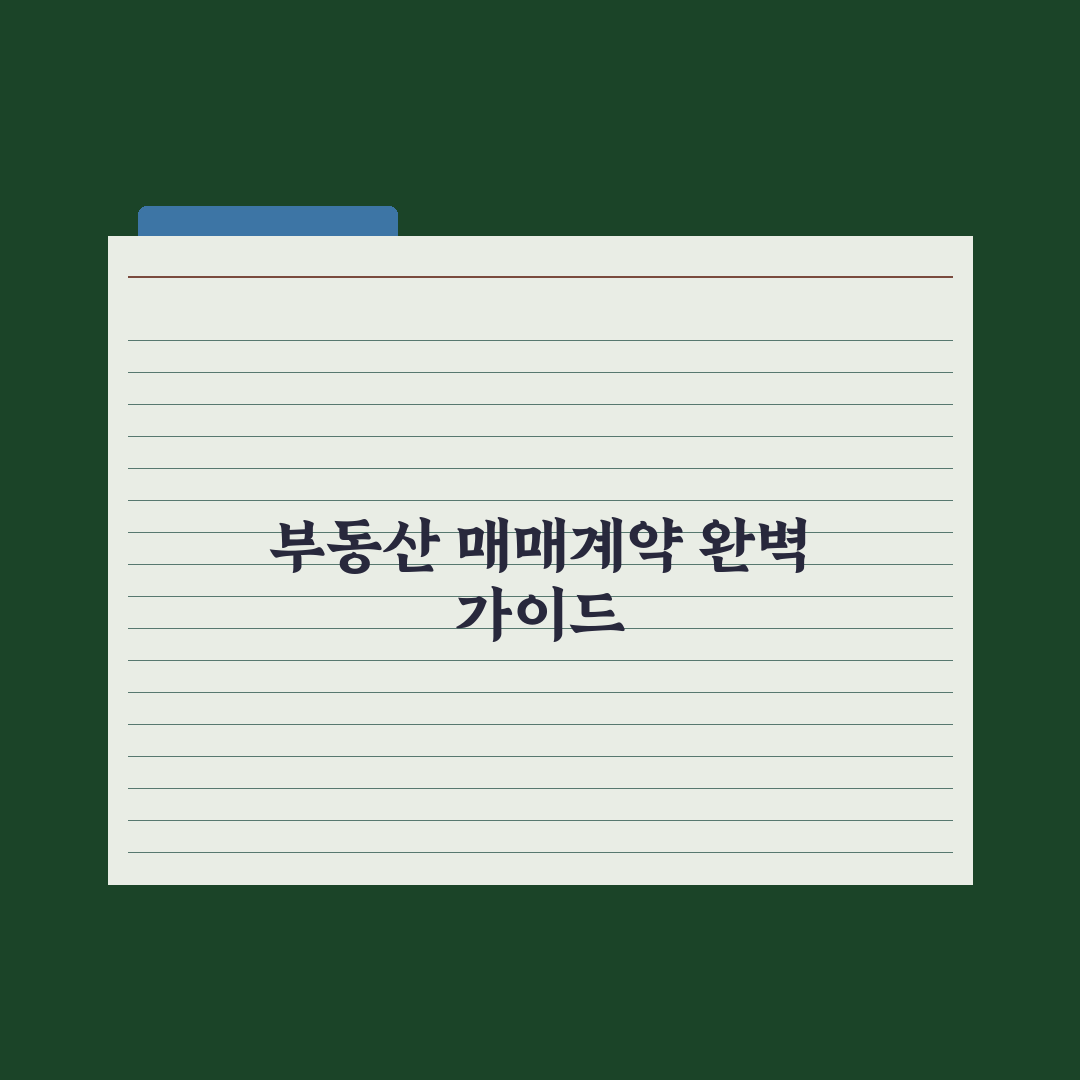 부동산 매매계약 절차 A to Z - 계약부터 잔금까지 심층분석: 5단계