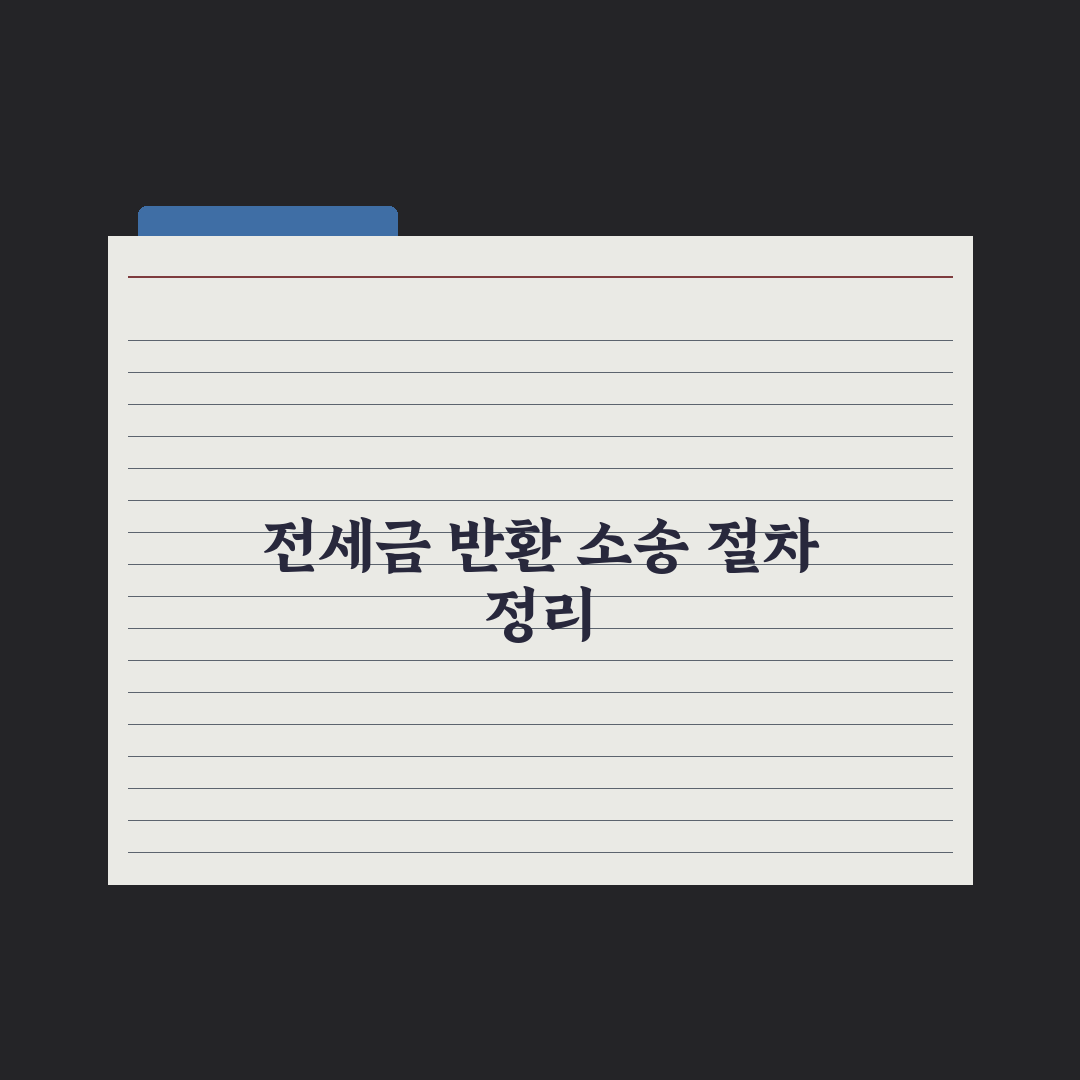 전세금 반환 소송 절차 정리 완벽가이드: 실무자가 검증한 5단계 핵심