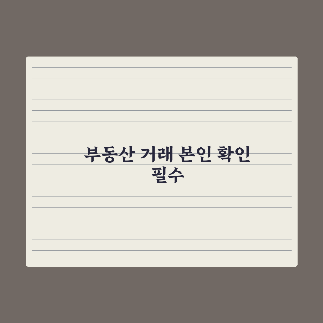 부동산 거래 시 본인 확인 절차 심층분석: 전문가의 5단계 체크리스트