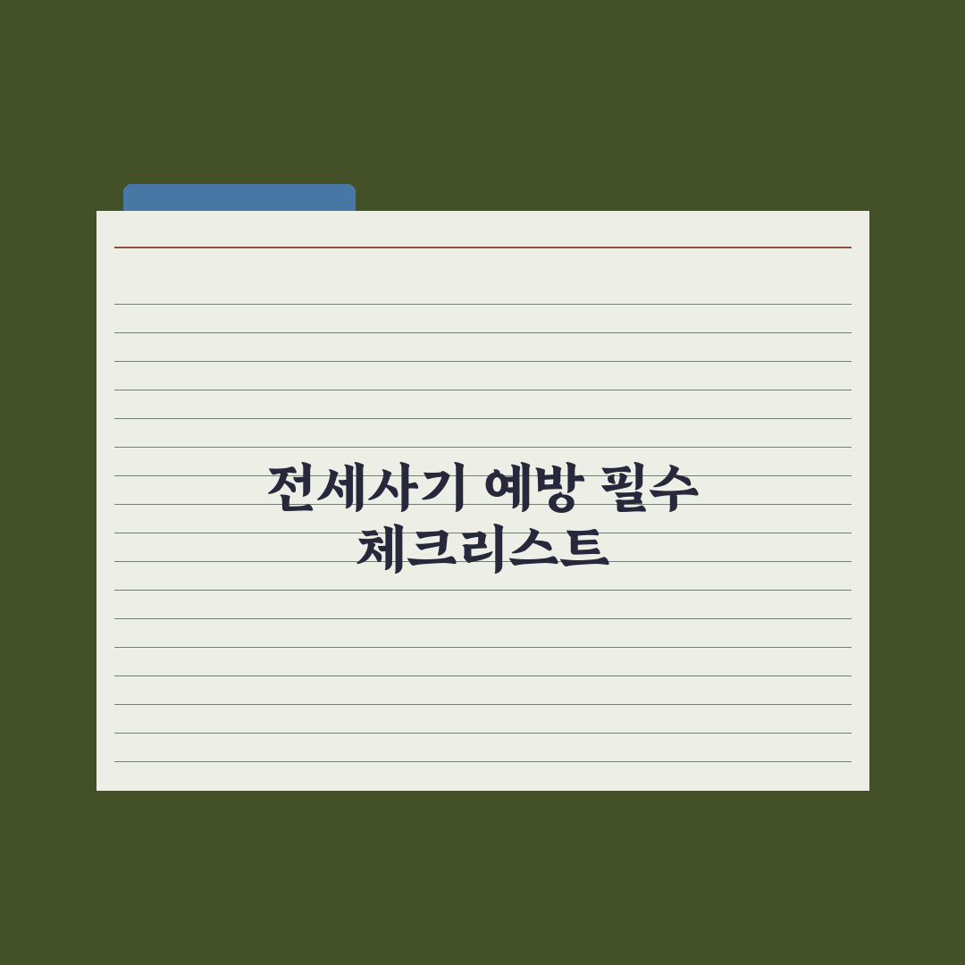 부동산 거래 사기 유형 - 깡통전세·전세사기 심층분석: 실무자 검증 5선
