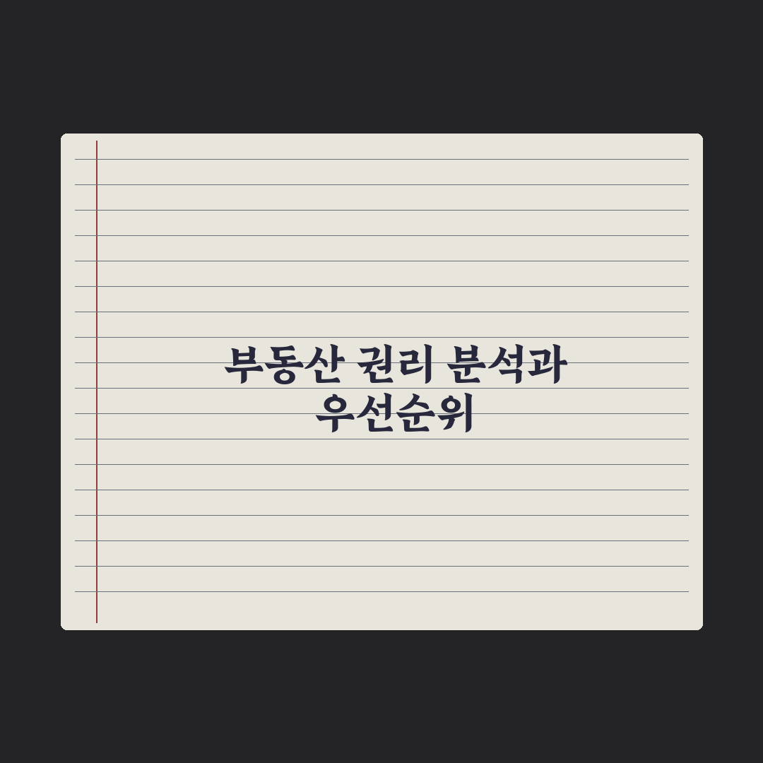 근저당·전세권·임차권 우선순위 이해 완벽가이드: 실무자 검증 5가지 핵심