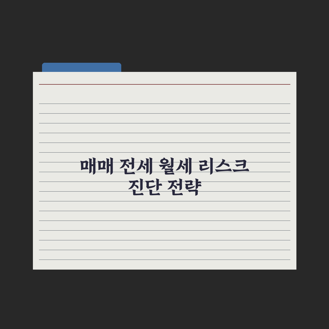 부동산 거래 처음 - 매매 vs 전세 vs 월세 차이 총정리: 5대 지표