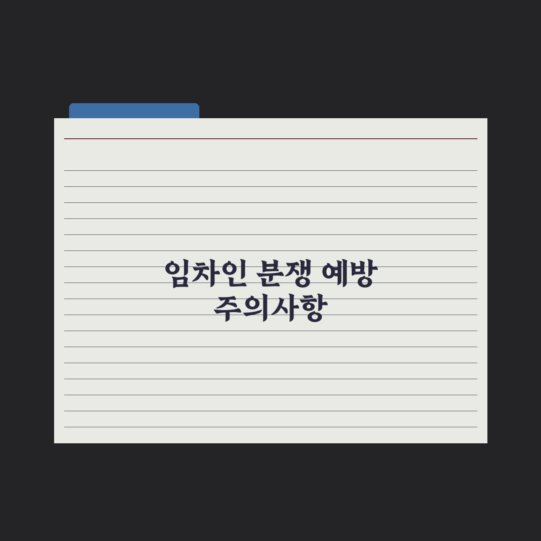 임차인 권리와 의무 - 분쟁 예방을 위한 핵심 사항 핵심정리: 실무 7원칙
