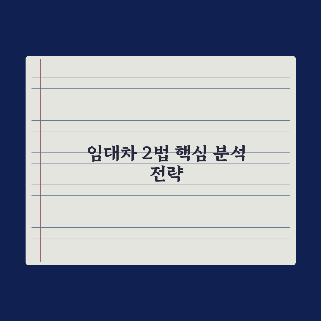 임대차 2법 핵심 정리 - 갱신청구권·전월세상한제 심층분석, 필수 5원칙