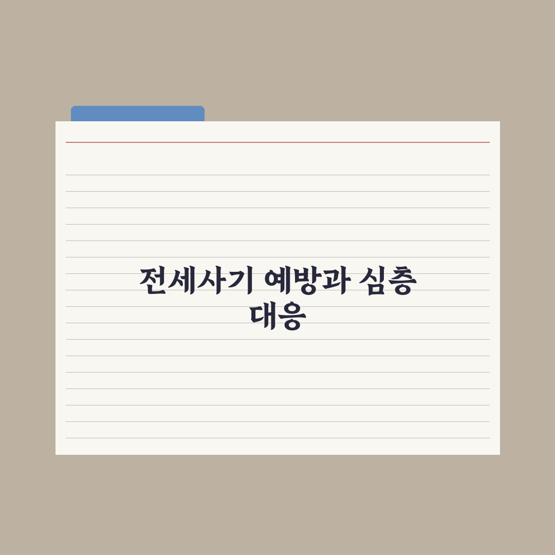 부동산 거래 사기 유형 - 깡통전세·전세사기 심층분석: 실무자 검증 5선